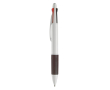 Stylo multifonction 4 en 1 avec poignée colorée couleur blanc/noir