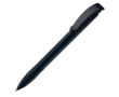 Stylo en plastique recyclé avec clip incurvé à encre bleue couleur noir