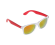 Lunettes de soleil néon avec montures effet glacé protection UV400 couleur rouge transparent