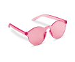 Lunettes de soleil rétro de même tonalité pastel UV400 couleur rose