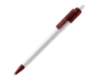 Stylo blanc avec détails sur la pointe et le clip fabriqué en UE couleur bordeaux