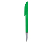 Stylo transparent en plastique avec pointe métallique, UE, encre bleue couleur vert transparent