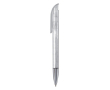 Stylo transparent en plastique avec pointe métallique, UE, encre bleue couleur blanc transparent