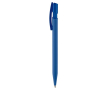 Stylo transparent en plastique avec toucher doux fabriqué en UE couleur bleu