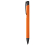 Stylo en aluminium avec revêtement en caoutchouc de plusieurs couleurs couleur orange