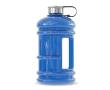 Grande bouteille en plastique avec poignée et bouchon fixe 2,2L couleur bleu clair transparent