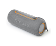 Enceinte de forme cylindrique résistante à l'eau avec détails LED couleur gris