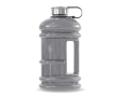 Grande bouteille en plastique avec poignée et bouchon fixe 2,2L couleur noir transparent