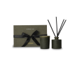 Coffret cadeau avec bougie et diffuseur au parfum gingembre Victorian couleur vert