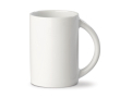 Tasse en porcelaine blanche poignée demi-cercle fabriquée en UE 300ml couleur blanc