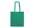 Petit sac en coton recyclé avec soufflet et poignées 140 g/m2 couleur vert foncé