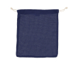 Sac réutilisable en coton pour fruits et légumes 25x30 cm couleur bleu foncé