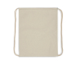 Sac à dos en coton avec cordons et certification OEKO-TEX 140 g/m2 couleur beige