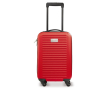 Valise cabine à 4 roues avec plaque métallique pour marquage couleur rouge