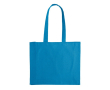 Grand sac en coton OEKO-TEX de couleurs avec soufflet 140 g/m2 couleur bleu ciel