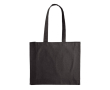 Grand sac en coton OEKO-TEX de couleurs avec soufflet 140 g/m2 couleur noir