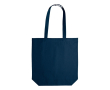 Sac en coton avec soufflet OEKO-TEX de couleurs 280 g/m2 couleur bleu foncé