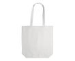 Sac en coton avec soufflet OEKO-TEX de couleurs 280 g/m2 couleur blanc