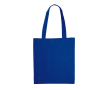Sac en coton OEKO-TEX de couleurs avec soufflet 140 g/m2 couleur bleu