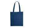 Sac en coton OEKO-TEX de couleurs avec soufflet 140 g/m2 couleur bleu foncé