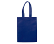Petite sacoche en non-tissé laminé mat avec anses assorties 105 g/m2 couleur bleu foncé