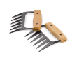 Griffes à viande avec poignée en bois pour déchiqueter la viande couleur bois