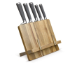 Support en bois d'acacia pour couteaux et tablette ou portable couleur bois