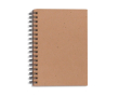 Cahier papier recyclé avec couverture à graines et pages quadrillées couleur marron clair