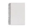 Cahier papier recyclé avec couverture à graines et pages quadrillées couleur blanc