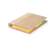 Notes adhésives de plusieurs tailles et coloris avec couverture bambou couleur naturel