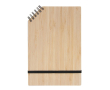 Bloc-notes avec couverture en bambou et spirale en coin A5 couleur naturel