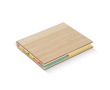 Grandes notes adhésives plusieurs tailles et coloris couverture bambou couleur naturel
