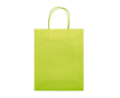 Sac moyen en papier kraft coloré pour cadeau 120 g/m2 couleur vert lime