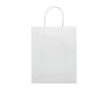 Sac moyen en papier kraft coloré pour cadeau 120 g/m2 couleur blanc