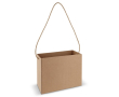 Sac en carton horizontal avec anse longue en jute fabrication UE couleur marron