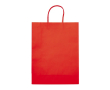 Grand sac en papier kraft coloré pour cadeau 120 g/m2 couleur rouge