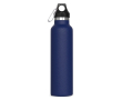 Gourde en acier inoxydable 100% anti-fuite avec mousqueton 650ml couleur bleu foncé
