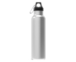Gourde en acier inoxydable 100% anti-fuite avec mousqueton 650ml couleur argenté