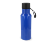 Gourde en RPET colorée avec anse de transport en caoutchouc 600ml couleur bleu
