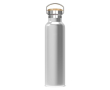 Gourde thermique avec revêtement et anse de transport 650ml couleur argenté