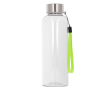 Gourde en RPET transparente avec cordon coloré 500ml couleur vert lime transparent