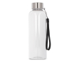 Gourde en RPET transparente avec cordon coloré 500ml couleur noir transparent