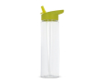 Gourde en RPET transparente avec bouchon à paille pliable 600ml couleur vert lime