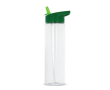 Gourde en RPET transparente avec bouchon à paille pliable 600ml couleur vert