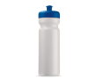 Bidon sportif en plastique organique fabriqué en UE 750ml couleur blanc/bleu