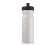 Bidon sportif en plastique organique fabriqué en UE 750ml couleur blanc/noir