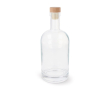 Gourde durable en verre avec couvercle FSC 500ml couleur transparent