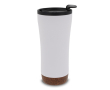 Gobelet à emporter à double paroi avec détail en liège à la base 480ml couleur blanc