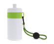 Gourde de sport blanche sans BPA avec cordon de transport 500ml couleur vert clair
