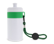 Gourde de sport blanche sans BPA avec cordon de transport 500ml couleur vert